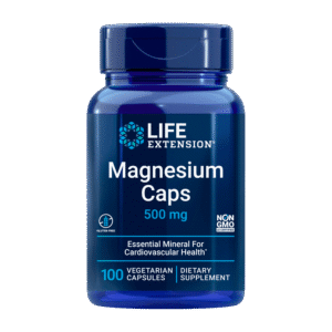 Life Extension Magnesium Caps, 500 mg - Essential Mineral Blend for Cardiovascular & Whole-Body Health - Gluten-Free, Non-GMO, Vegetarian - 100 Vegetarian Capsules