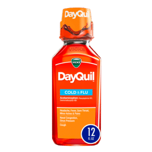 Vicks DayQuil Daytime Cold, Cough and Flu Liquid Medicine, 12 fl oz